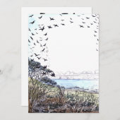 Beach Birds Artwork Einladung (Vorne/Hinten)