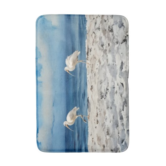 Beach Birds Bath Mat Badematte (Vorderseite Vertikal)