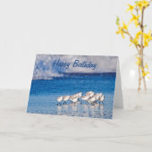 Beach Birds Happy Birthday Karte (Gelbe Blume)