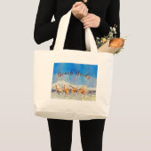 Beach Birds Tote Bag Jumbo Stoffbeutel (Vorderseite (Produkt))