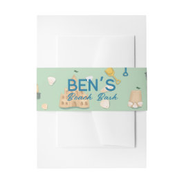 Beach Birthday Bash Sand Castle Babydusche Einladungsbanderole