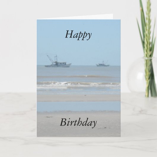Beach Birthday Card Karte (Vorderseite)