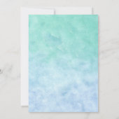 Beach Birthday Cocktail Party Blue Lagoon Einladung (Rückseite)