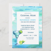 Beach Birthday Cocktail Party Margarita Einladung (Vorderseite)