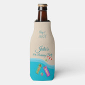 Beach Birthday Flaschenkühler (Flaschenvorderseite)
