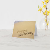 Beach Birthday Greeting Card Karte (Gelbe Blume)