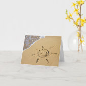 Beach Birthday Greeting Card Karte (Gelbe Blume)