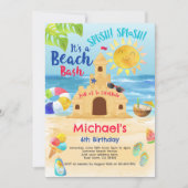 Beach Birthday Party Einladung (Vorderseite)