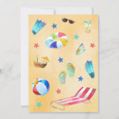 Beach Birthday Party Einladung (Rückseite)