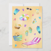 Beach Birthday Party Einladung (Rückseite)