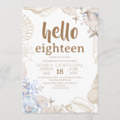  Beach Birthday Party Einladung (Vorderseite)