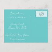 Beach Birthday Party Einladungspostkarte (Rückseite)