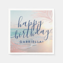 Beach Birthday Party Personalisiert Cocktail