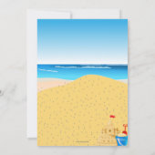 Beach Birthday Party Pool Boy Summer Dark Skin Einladung (Rückseite)