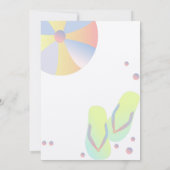 Beach Birthday Party Pool Dreh Flop Sandy Einladung (Rückseite)