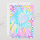 Beach Birthday Party Summer Beach Gefärbte Krawatt Einladung (Rückseite)