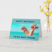 ***BEACH BIRTHDAY WISHES** "BEST FRIEND" KARTE (Gelbe Blume)