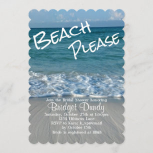 Beach Bitte Beach Thema Bridal Dusche Einladung