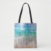 Beach Bitte Canvas Bag Tasche (Vorderseite)