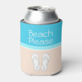 BEACH BITTE Chic Modernes Monogramm Gastgeschenk Dosenkühler (Kanne Vorderseite)