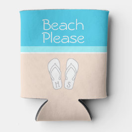 BEACH BITTE Chic Modernes Monogramm Gastgeschenk Dosenkühler