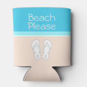 BEACH BITTE Chic Modernes Monogramm Gastgeschenk Dosenkühler (Rückseite)
