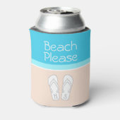 BEACH BITTE Chic Modernes Monogramm Gastgeschenk Dosenkühler (Kanne Rückseite)