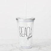 Beach bitte isoliert Tumbler Acryltrinkbecher (Vorderseite)