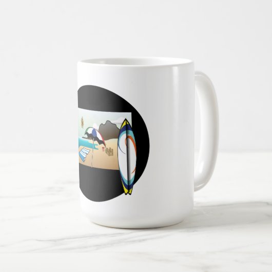 Beach bitte kaffeetasse (VorderseiteRechts)