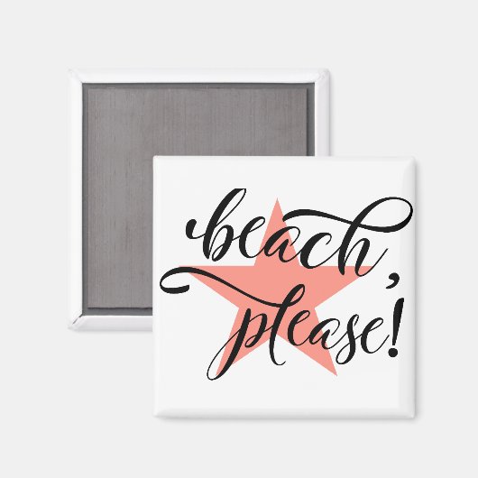 Beach bitte magnet (Vorderseite/Rückseite)