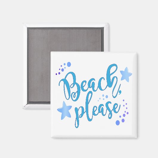 Beach bitte magnet (Vorderseite/Rückseite)