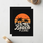 Beach bitte mitteilungskarte (Vorderseite/Rückseite Beispiel)