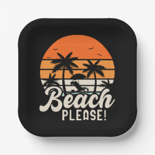 Beach bitte pappteller