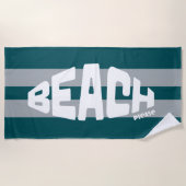 Beach Bitte Phillip Fußball Green Beach Handtuch (Vorderseite)