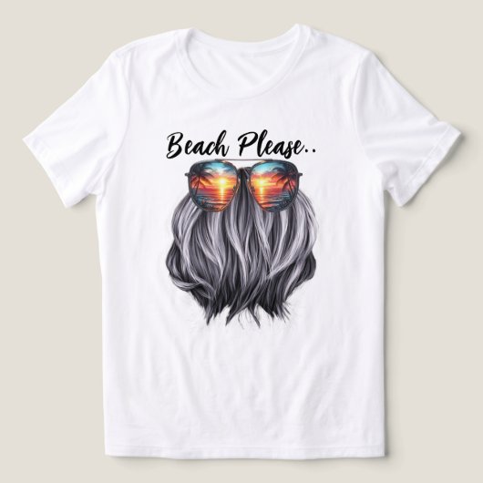 Beach bitte Tri-Blend shirt (Design Vorderseite)