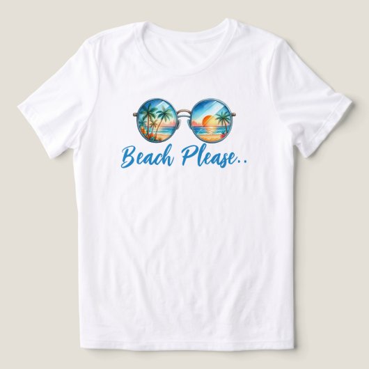 Beach bitte Tri-Blend shirt (Design Vorderseite)
