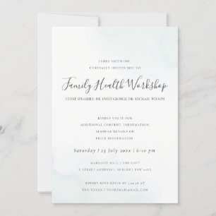 BEACH BLAUE WATERCOLOR BRUSHSTROKE WORKSHOP EINLADUNG