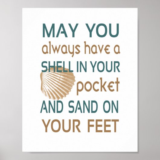 Beach Blessing (Standardgröße des Bildrahmens) Poster (Vorne)