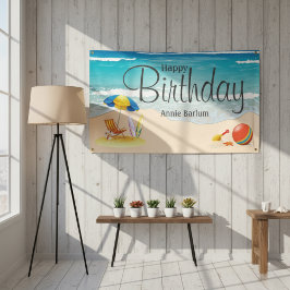 "Beach Bliss"-Banner zum Geburtstag Banner