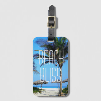 Beach Bliss Blue Sky Topical Beach Foto Gepäckanhänger