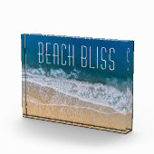 Beach Bliss Motivation Tropischer Traum individuel Fotoblock (Rechts)