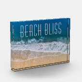 Beach Bliss Motivation Tropischer Traum individuel Fotoblock (Links)