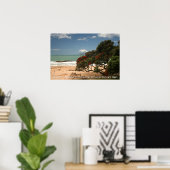 Beach Bliss - Pohutukawa Tree - Patient sein Poster (Heimbüro)