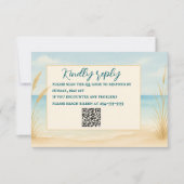 Beach Bliss QR Code RSVP Card (Vorderseite)