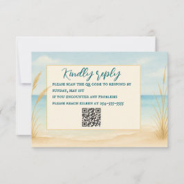 Beach Bliss QR Code RSVP Card