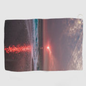 Beach Bliss Tropical Paradise Island Sunset Golfhandtuch (Horizontal)