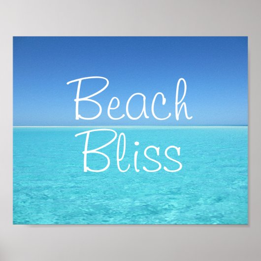 Beach Bliss Tropical Paradise Poster (Vorne)