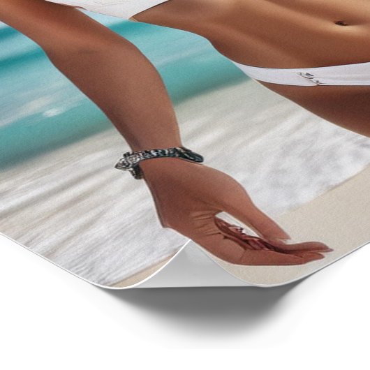 Beach Blonde Button Up Poster (Ecke)