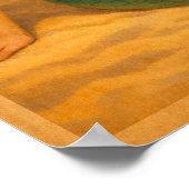 Beach Blonde Pin-Up Mermaid Retro Coastal Life Art Poster (Ecke)