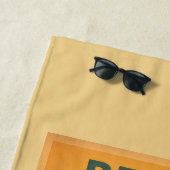 Beach Blonde Pin-Up Mermaid - Yellow Retro Coastal Strandtuch (Beispiel)